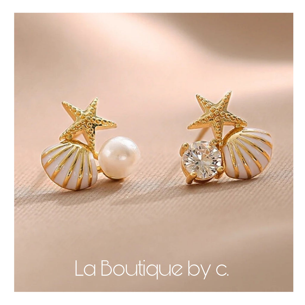 Boucles d'oreilles CAPRI de la COLLECTION COQUILLAGES ET CRUSTACES