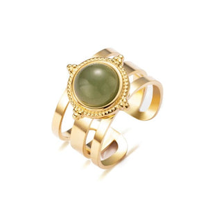Bague ELISA - Kaki - boucles d’oreilles - La boutique by c.