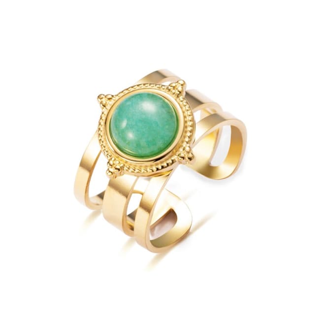 Bague ELISA - Vert - boucles d’oreilles - La boutique by c.