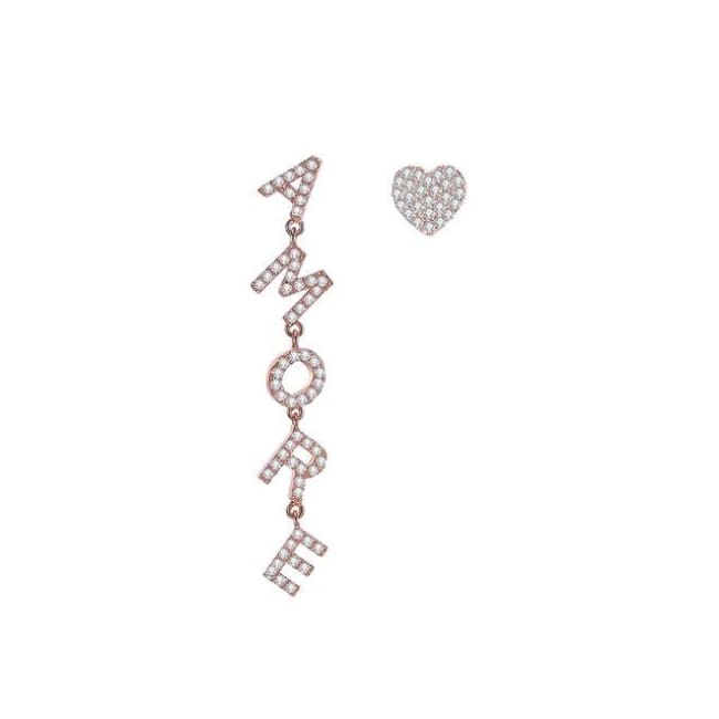 Boucles doreilles asymétriques AMORE - or - boucles doreilles - La boutique by c.