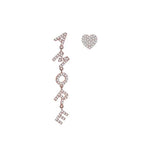 Boucles doreilles asymétriques AMORE - or - boucles doreilles - La boutique by c.