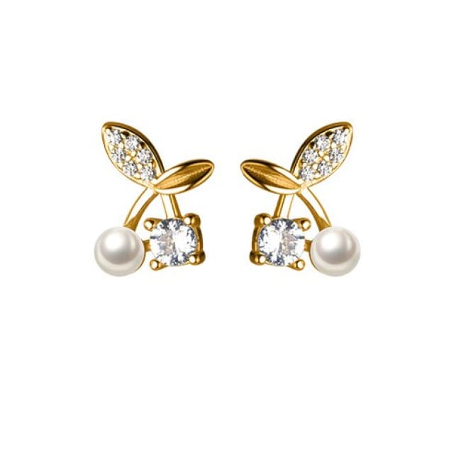 Boucles d’oreilles CERISE de la COLLECTION LITTLE PRETTY THING - doré - boucles d’oreilles - La boutique by c.