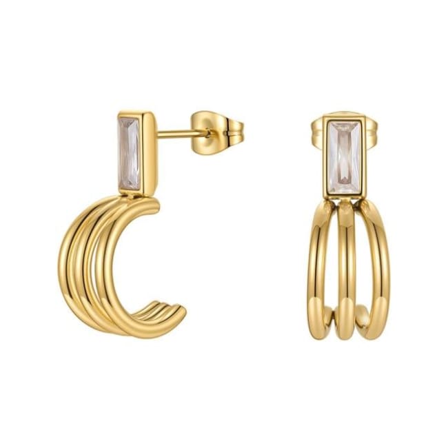 Boucles d’oreilles CONSTANCE de la COLLECTION RECTO-VERSO - blanc - boucles d’oreilles - La boutique by c.