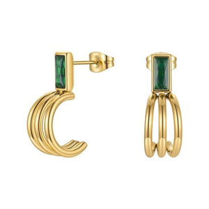 Boucles d’oreilles CONSTANCE de la COLLECTION RECTO-VERSO - vert - boucles d’oreilles - La boutique by c.