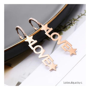 Boucles d’oreilles LOVE de la COLLECTION FOLIE DOUCE - boucles d’oreilles - La boutique by c.
