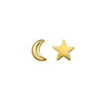 Boucles d’oreilles LUNE & ETOILE de la COLLECTION LES PETITES - or - boucles d’oreilles - La boutique by c.