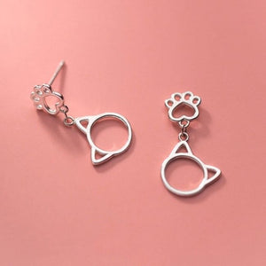 Boucles d’oreilles PATTE DE CHAT de la COLLECTION VANILLE FRAISE - boucles d’oreilles - La boutique by c.