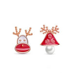 Boucles d’oreilles RENNE de la COLLECTION CHRISTMAS - or rose - boucles d’oreilles - La boutique by c.