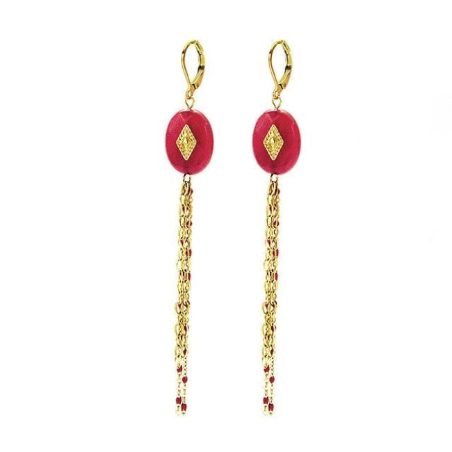 Boucles d’oreilles SAHARA de la COLLECTION SHERAZADE - rouge - boucles d’oreilles - La boutique by c.