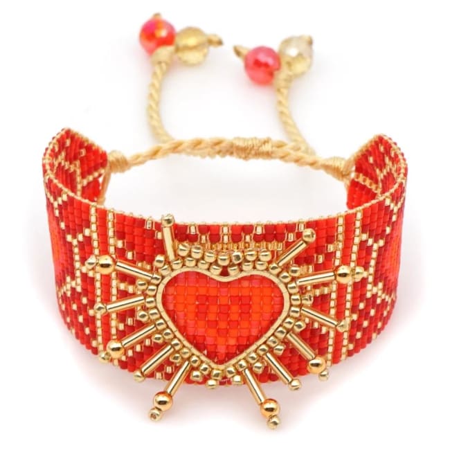 Bracelet AMOUR de la COLLECTION CAPRICE - le rouge - bracelets - La boutique by c.