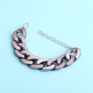 Bracelet chaîne EFFET METAL BY NELLY B. - gris - bracelets - La boutique by c.