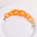 Bracelet chaîne EFFET NÉON BY NELLY B. - Orange - bracelets - La boutique by c.