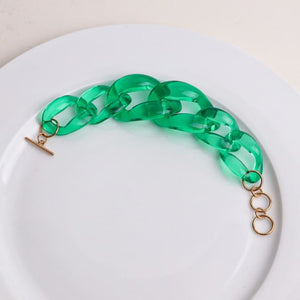 Bracelet chaîne EFFET NÉON BY NELLY B. - vert - bracelets - La boutique by c.