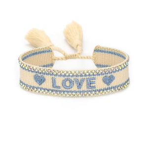 Bracelet FOREVER / LOVE DE LA COLLECTION FOR WOMAN - BLEU - LOVE - bracelets - La boutique by c.
