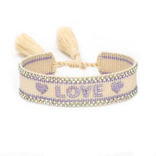 Bracelet FOREVER / LOVE DE LA COLLECTION FOR WOMAN - MAUVE - LOVE - bracelets - La boutique by c.