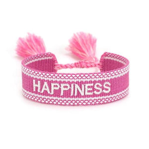 Bracelet HAPPINESS de la COLLECTION ANOTHER STORY - rose foncé - bracelets - La boutique by c.