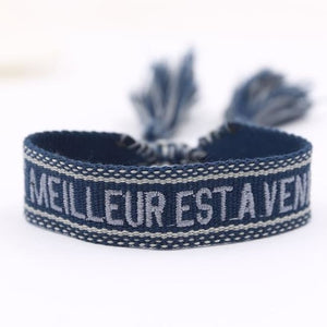 Bracelet LE MEILLEUR EST A VENIR de la COLLECTION ANOTHER STORY - bleu - bracelets - La boutique by c.