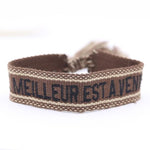 Bracelet LE MEILLEUR EST A VENIR de la COLLECTION ANOTHER STORY - café - bracelets - La boutique by c.
