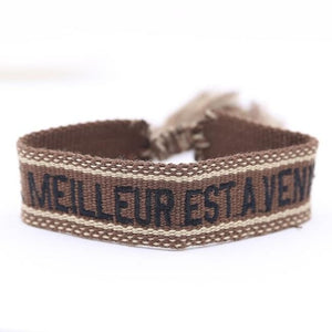 Bracelet LE MEILLEUR EST A VENIR de la COLLECTION ANOTHER STORY - café - bracelets - La boutique by c.