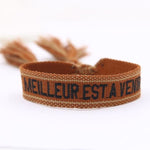 Bracelet LE MEILLEUR EST A VENIR de la COLLECTION ANOTHER STORY - orange - bracelets - La boutique by c.