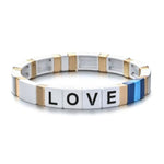 Bracelet LOVE de la COLLECTION ZIGZAG - blanc - bracelets - La boutique by c.