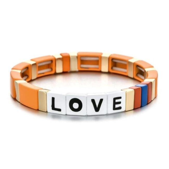 Bracelet LOVE de la COLLECTION ZIGZAG - orange - bracelets - La boutique by c.