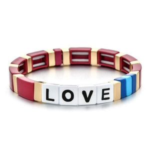Bracelet LOVE de la COLLECTION ZIGZAG - rouge - bracelets - La boutique by c.