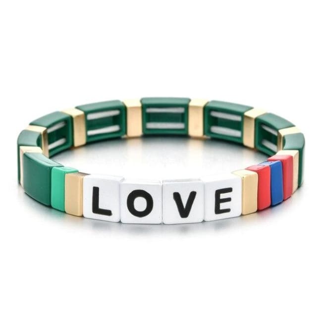 Bracelet LOVE de la COLLECTION ZIGZAG - vert - bracelets - La boutique by c.