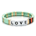 Bracelet LOVE de la COLLECTION ZIGZAG - vert clair - bracelets - La boutique by c.