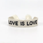 Bracelet LOVE IS LOVE de la COLLETION ANOTHER DAY - BLANC ET NOIR - bracelets - La boutique by c.