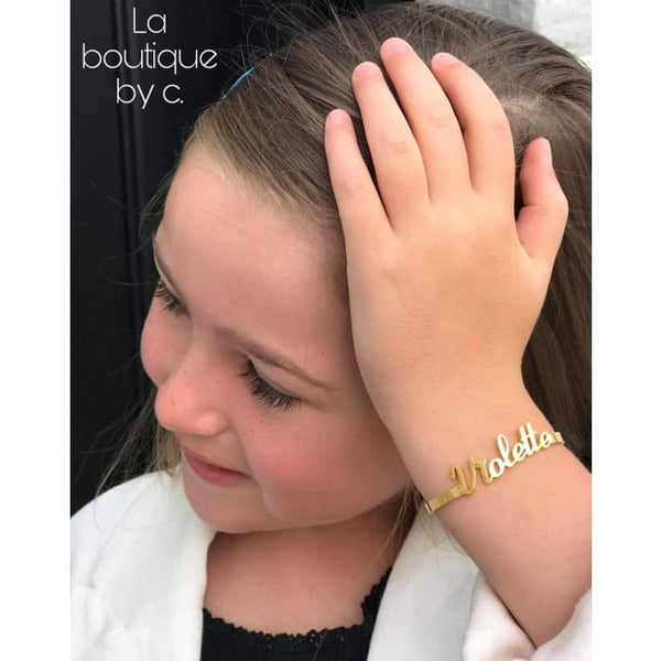 Bracelet PRÉNOM pour enfant - Ultra girly pour personnaliser le style. – La  boutique by c.