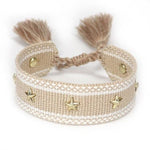 Bracelet SO PRETTY de la COLLECTION ANOTHER DAY - beige / Etoile - bracelets - La boutique by c.