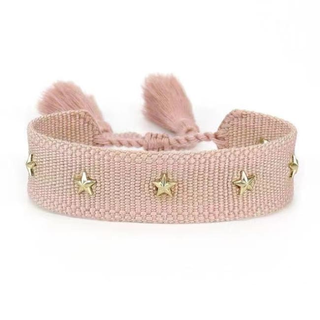 Bracelet SO PRETTY de la COLLECTION ANOTHER DAY - rose poudré / Etoile - bracelets - La boutique by c.