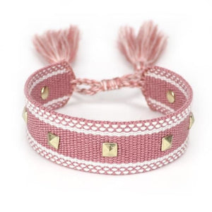 Bracelet SO PRETTY de la COLLECTION ANOTHER DAY - rose pourpre / carré - bracelets - La boutique by c.