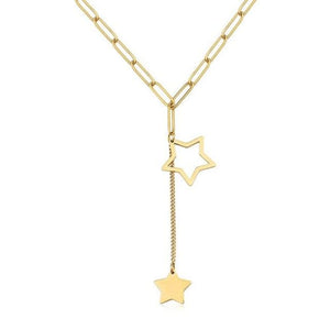 Collier DOUBLE ETOILE de la COLLECTION FOLIE DOUCE - colliers - La boutique by c.