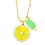 Collier SUMMER de la COLLECTION FOLIE FOLIE - Jaune - colliers - La boutique by c.