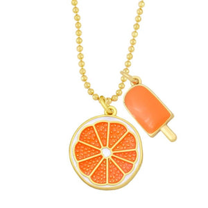 Collier SUMMER de la COLLECTION FOLIE FOLIE - Orange - colliers - La boutique by c.