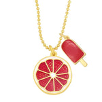Collier SUMMER de la COLLECTION FOLIE FOLIE - Rouge - colliers - La boutique by c.