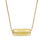 Collier YOU ARE LOVED - jaune - colliers - La boutique by c.