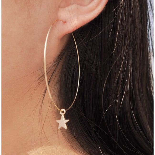 Créoles LUNE ET ETOILE - boucles d’oreilles - La boutique by c.