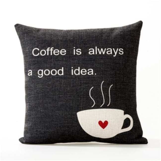 Housse de coussin COFFEE IS ALWAYS A GOOD IDEA - coussins - La boutique by c.