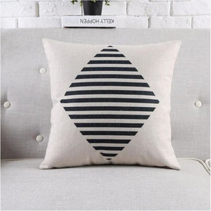 Housses de coussin COLLECTION BLACK AND WHITE - losange - coussins - La boutique by c.