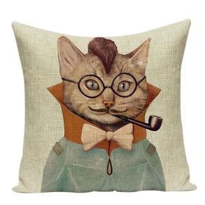 Housses De Coussin Collection Monsieur Animal - Chat - Coussins - La Boutique By C.