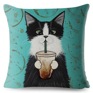 Housses de coussin de la COLLECTION MY CAT - Gédéon - coussins - La boutique by c.