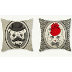 Housses de coussin MISTER DOG ET MISS CAT - coussins - La boutique by c.