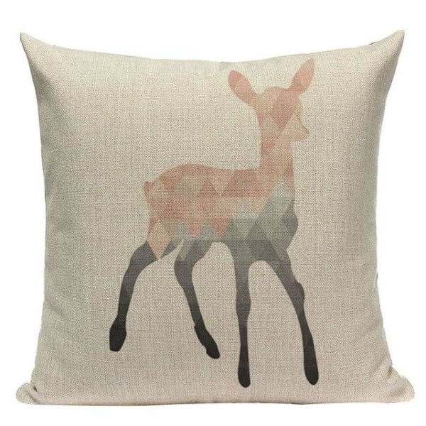 Housses Pour Coussin Animal Graphique - Biche - Coussins Déco - La Boutique By C.