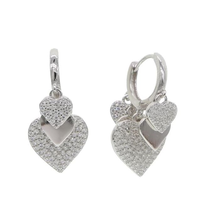 Mini créoles DARLING - coeur / argenté - boucles doreilles - La boutique by c.