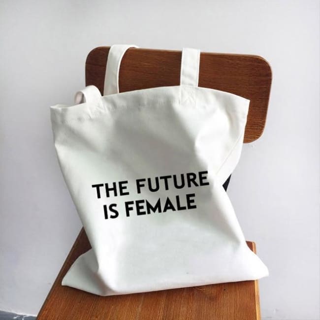 Tote bag COLLECTION GIRL POWER - THE FUTUR IS FEMALE NOIR - sacs - La boutique by c.