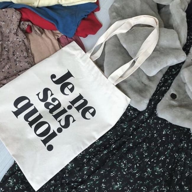 Tote bag JE NE SAIS QUOI - noir - sacs - La boutique by c.